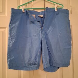 Columbia Light Blue Flat Front Shorts
